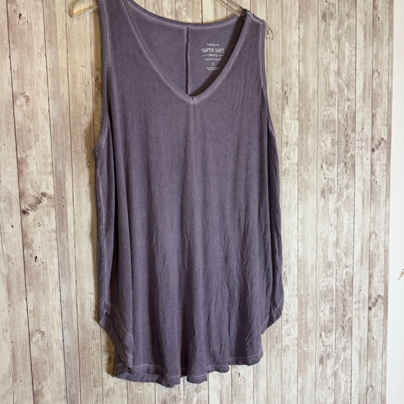 Torrid Super Soft Knits Purple Tank - Picture 2 of 6